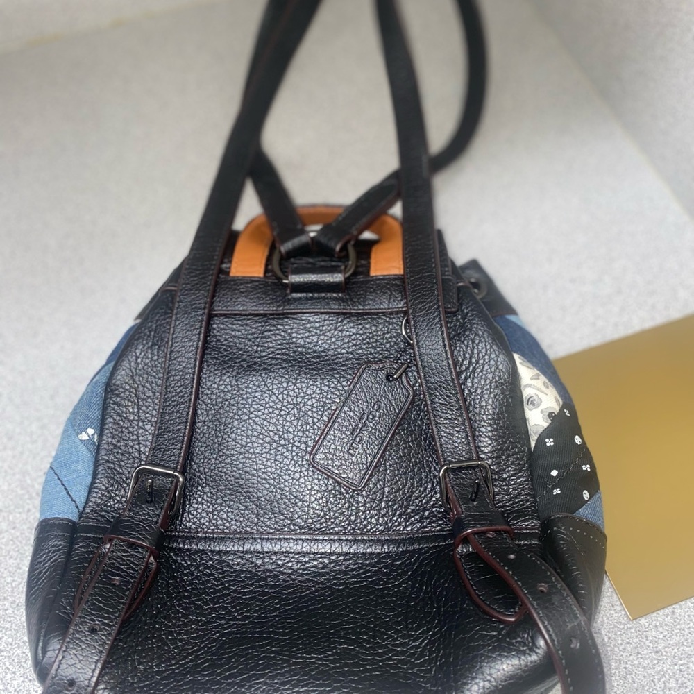 Coach Canyon Denim Patchwork Backpack EUC - Picture 12 of 15